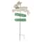 25.5" Egg Hunt Bunny Trail Easter Metal Spring Yard Stake
